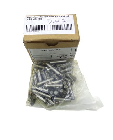 Zylindrische Stifte M6 × 28 mm Vorderansicht