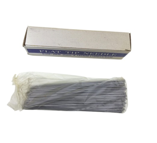 100x Nadelstärke mit flacher Spitze 2mm Durchmesser 180mm