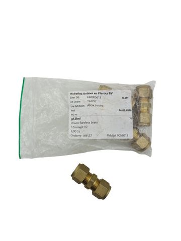 6x Rubaflex 40000613 Union Messing Verschraubung