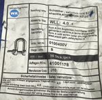 Schäkel 4,0 T für Last- und Hebetechnik Anwendungen