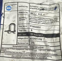 Bild 6 Schäkel 4,0 T für Last- und Hebetechnik Anwendungen