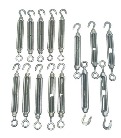 15x M6 Drahtseil Spannung Spannschloss Haken und Öse
