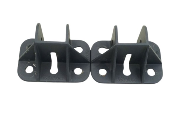 2x Minitec 21.1738 Aluminium pulverbeschichteter Fuß