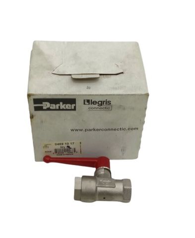 Parker 0469 10 17 Legris Kugelhahn aus vernickeltem Messing