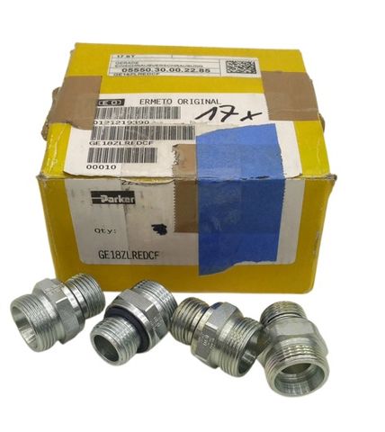 17x Parker GE18ZLREDCF Ermeto Hydraulische Rohrverschraubung