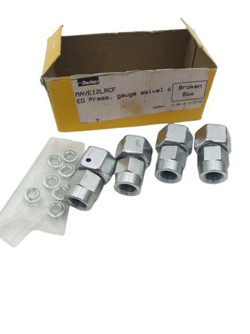 4x Parker MAVE12LRCF Straight Steel Metric Flareless Wirbel