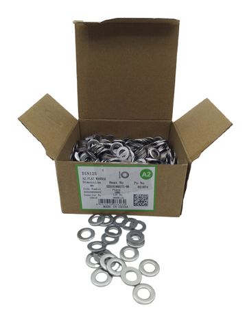 1000x 021874 DIN 125 M8 A2 Unterlegscheiben