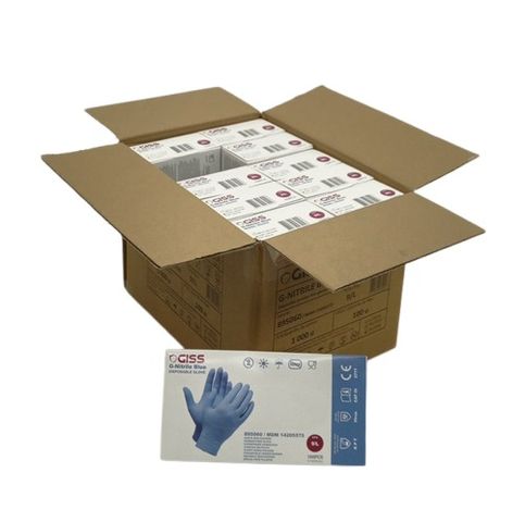 10x Giss 895060-9 Einmalhandschuhe Nitril blau Box á 100