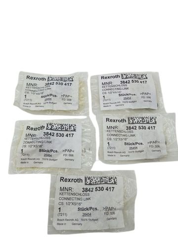 5x Rexroth 3842530417 Kettenschloss Verbindungsglied