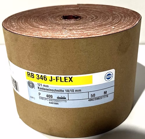 Hermes RB346 JFlex 50m 121mm Schleifpapierrolle P400 Kantenrolle