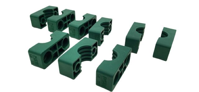 9x Rohrschellen Schwere Baureihe Gerippter Innenseite