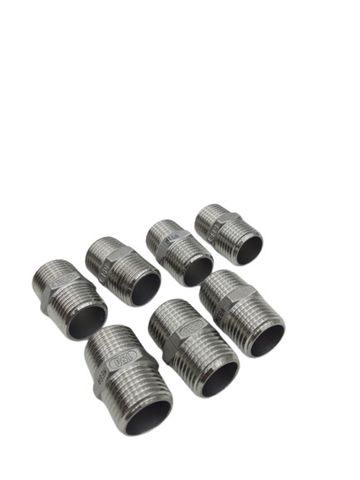 7x Mega 316/150 Edelstahl Sechskant Doppelnippel