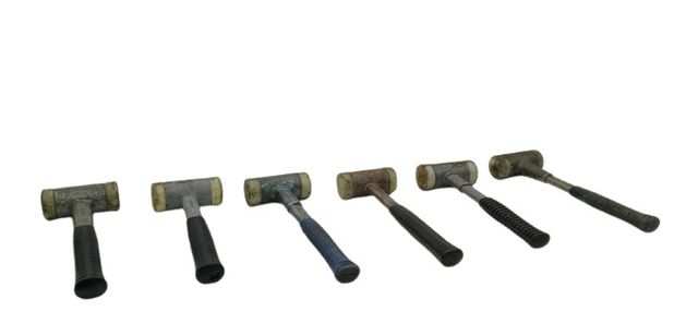 6x Schlägel mit Nichtmetallischem Kopf und Griffen