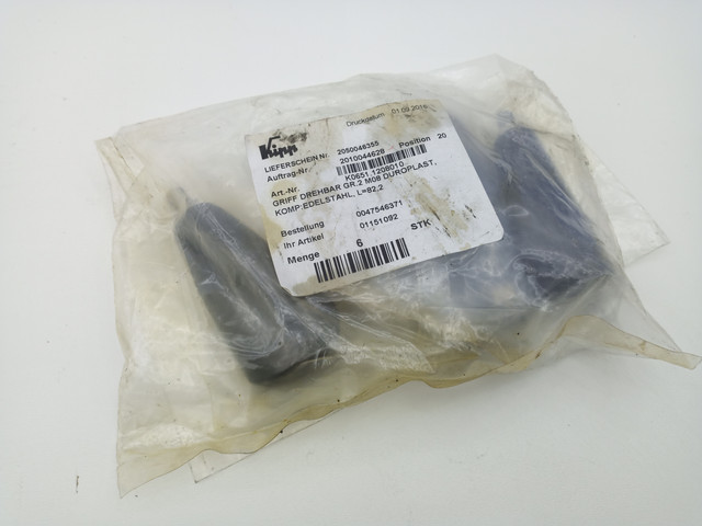 4x Kipp K0651.1208010 Griff Drehbar Gr.2 M08 Duroplast