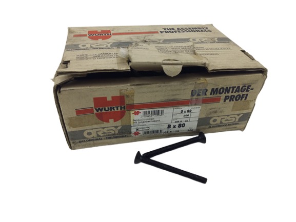 200x Würth 00898  80 Senkschrauben Innensechskant DIN 7991