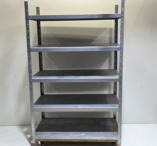 Fachbodenregal Schraubsystem verzinkt Schraubregal Regal fahrbar 5 Fächer