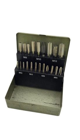 Hahn & Kolb M3–M12 Spiralgewinde und Bohrer mit Bohrbox