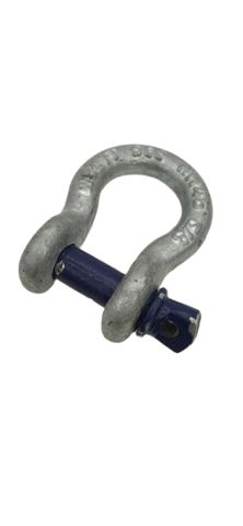 3x Schäkel 1/2 Zoll verzinkt mit Sicherungsbolzen