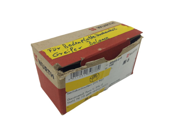 100× Würth 0369006 ISO7042 10513 M6 10 GC Sicherungsmutter