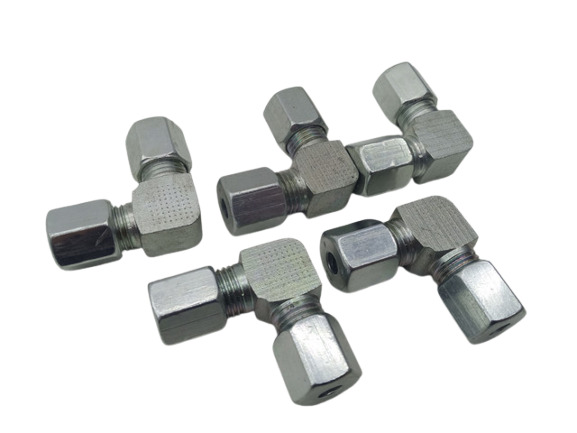 5x Winkelverschraubung Hydraulikverschraubung Verzinkt