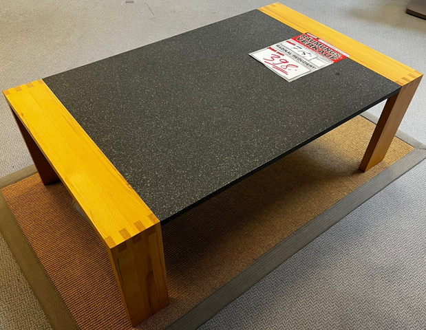 NP850€ Couchtisch Buche Massiv Ölschiefergranulat Platte 115x70