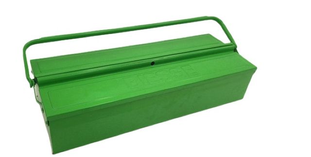 Biesse Green faltbarer Werkzeugkasten Metall Einzelne Fächer