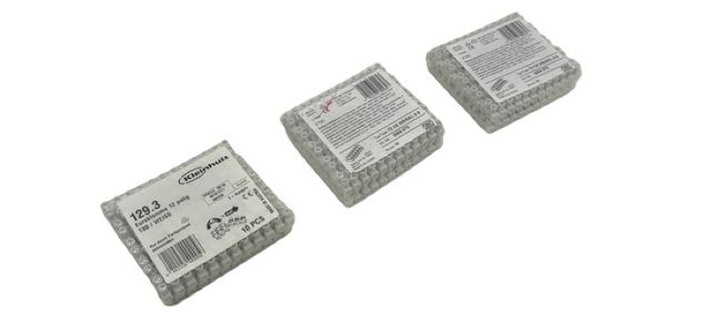 30x Kleinhuis Euroklemme 12 Polig 450V T80 1-4mm² Weiss