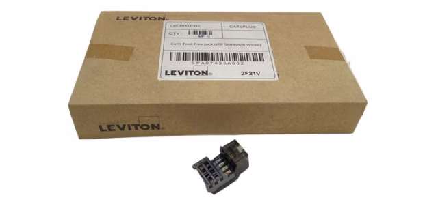 8x Leviton C6CJAKU002 Cat6Plus Snap-In-Netzwerkanschluss