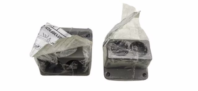 2x ABB 3640W2S Deksel Kabeldoos Hafobox 2-Gang Schuko Outlet