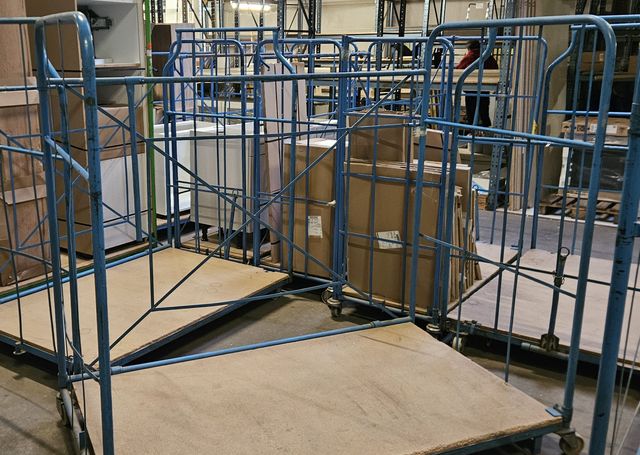 Möbeltransportwagen 1900 x 1100 x 1780 mm nestbares L-Gestell Transportwagen 