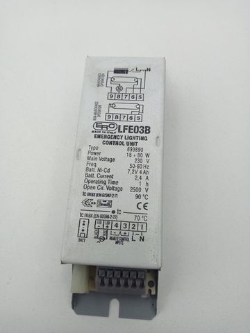 ERC LFE03B Notbeleuchtungs-Steuereinheit 230V 50-60Hz 4Ah