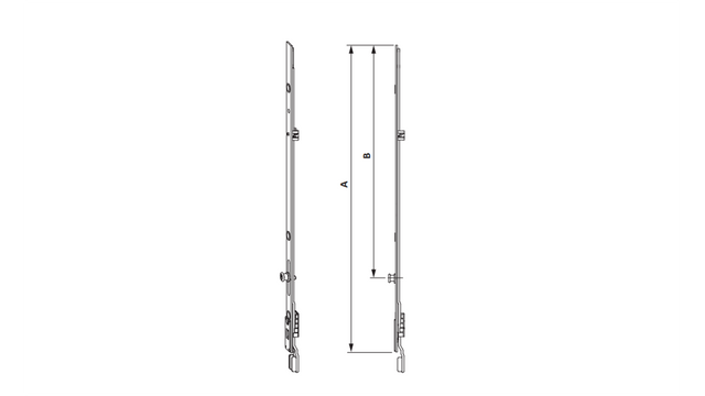 2x Siegenia TZKK9020-100040 KK/OZ GR2 TS K25 Zwischenstück
