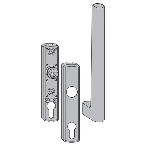 Siegenia PMHB0050-512012 SI-line HS300 PZ I Ral8022 K1 Hebel