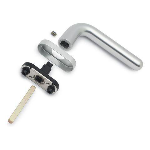 2x FSB 34 0000 Fenstergriff Adapter 9039 Aluminium Natur