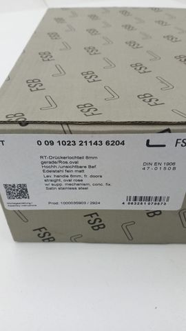FSB 0 09 1023 21143 6204 8mm Türdrückerlochteil Rosette Oval