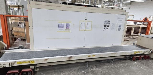 Z.V.B. Pneumatische Hebebühne mit Gurtförderer Förderband 5000 x 80 mm