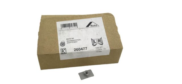 25x Roto 260477 NT Fenster Schnäpperzapfen Grau klippsbar