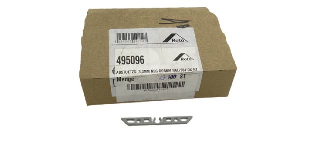 27x Roto 495096 3,3mm RAL7004 DK NT Drehkipp Abstützung