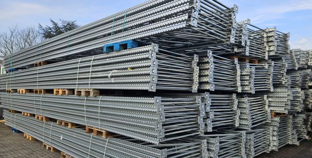 Nagy PB-80 Palettenregal 3,6 m Grundfeld Höhe 10,3 m Hochregal 7 Ebenen verzinkt