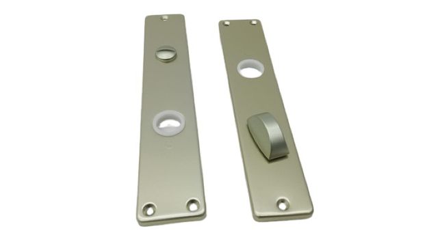 2x Hoppe 3408319 201PI 8mm Langschild F2 Aluminium