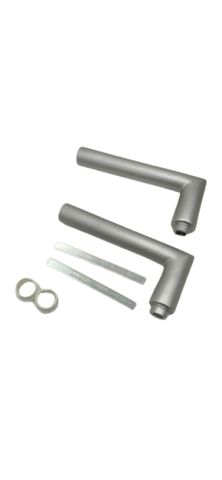 Hermat 10792 Glastür-Drückerpaar Kunststoff Vierkantstift