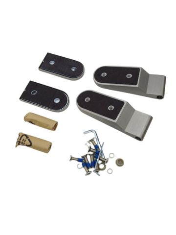 Hermat 9263 Glastürband 2-teilig Studiobohrunq Edelstahlfarb