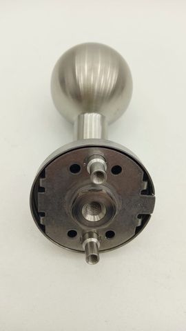 Ogro 3548V/6500 Türknopf Gekröpft Auf Runder Rosette stahl