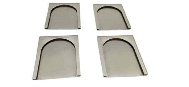 4x Hawa 19094 Abdeckkappen Eckig Kunststoff Edelstahloptik