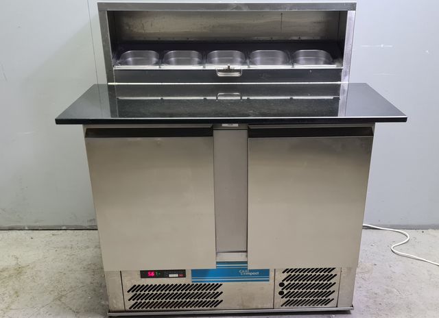 Cool Compact Belegstation Pizzatisch Pizzakühltisch GN Behälter Saladette 