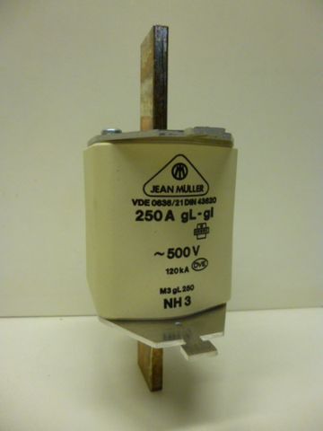 Jean Mueller M3gL250 NH-Sicherung Sicherung 250A 3 Stück