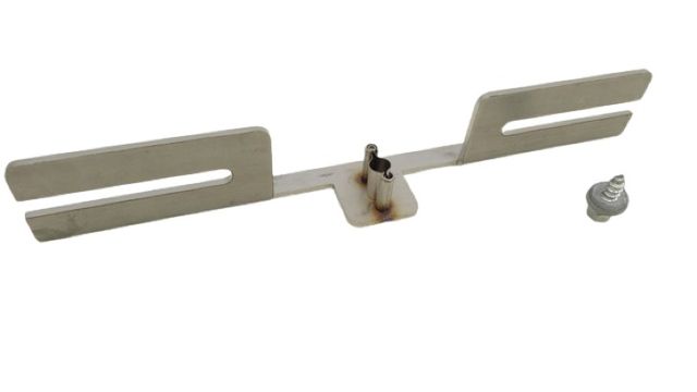 5x Montagehalter Metall 230 mm Langloch Halter