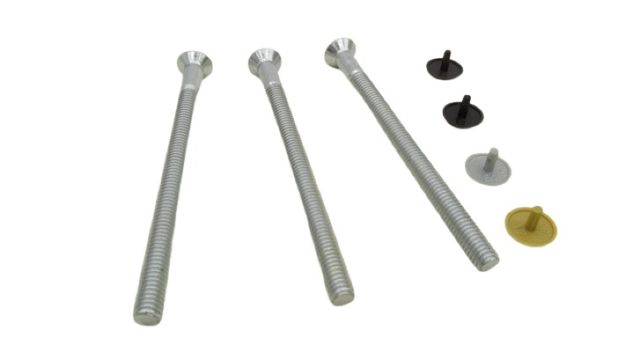 Befestigungsschrauben Set Metall mit Abdeckkappen
