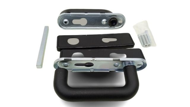 2x DENI 3698 21 12 85 FH-Drücker-Grt Kunststoff schwarz