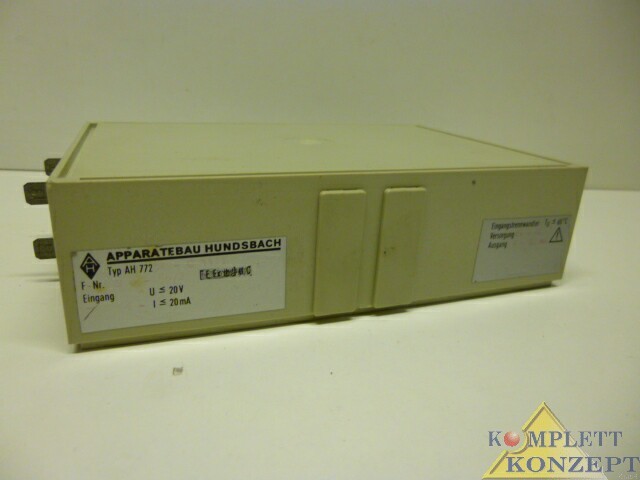 Apparatebau Hundsbach AH 772 Eingangstrennwandler 20mA Trennwandler AH772 